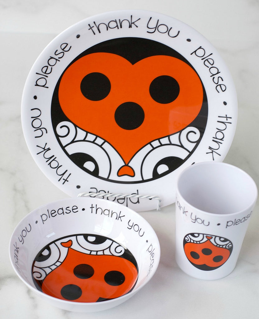Melamine kids dishware with good manners sayings