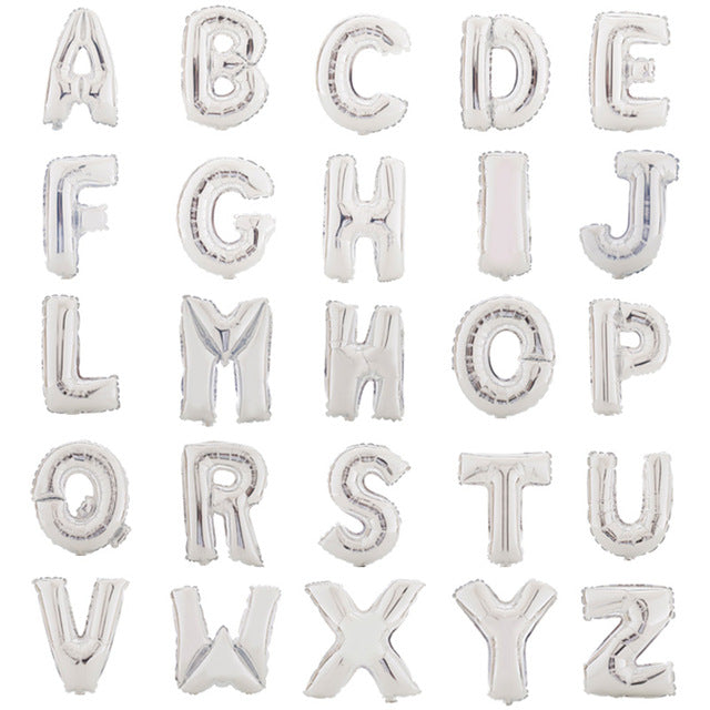 Foil Letter Balloons | 14" Flat (no helium) | SatsumaDesigns.com #balloons #heliumballoons
