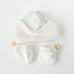Velour Crown Baby Hat with Velour Mittens Gift Set